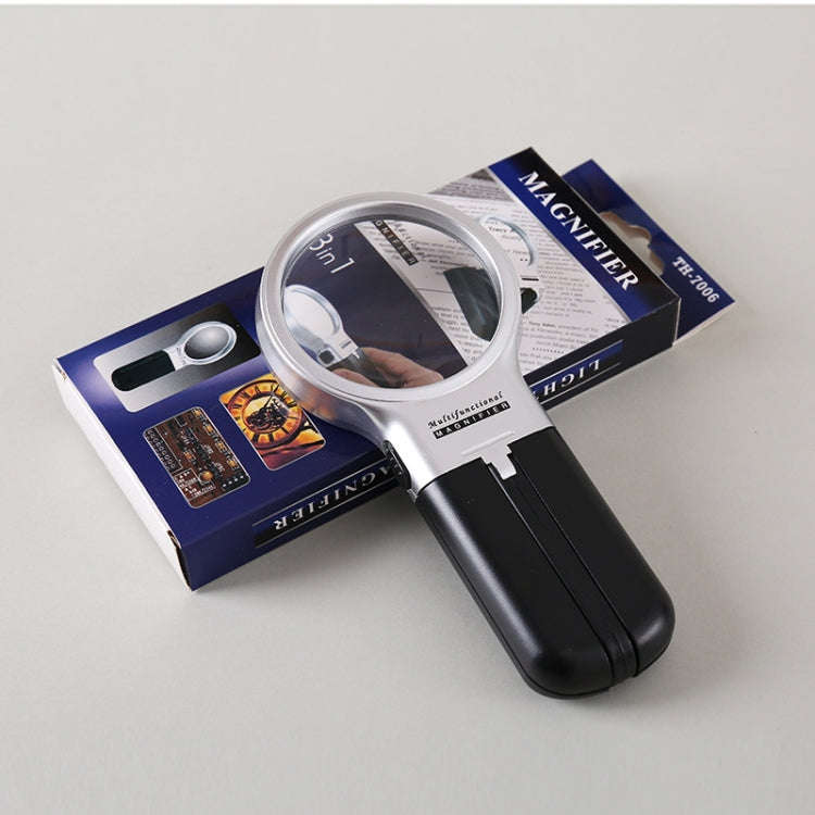 Th7006 Multi-Function Folding Magnifying Mirror With LED Lamp Hold Bracket Two-Purpose Reading Re...
