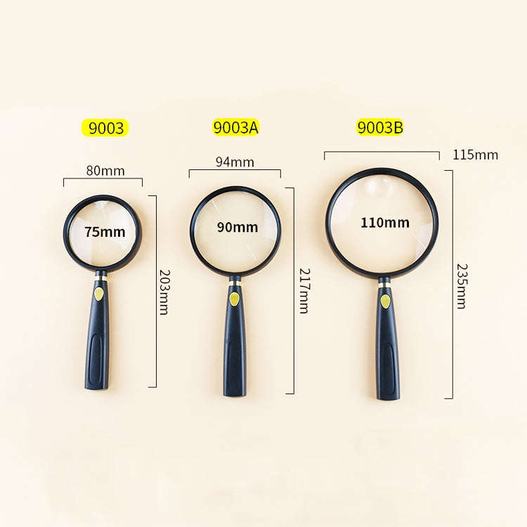 Children Science Education Elderly Reading Hand-Held Magnifying Glass, Specification: 90mm