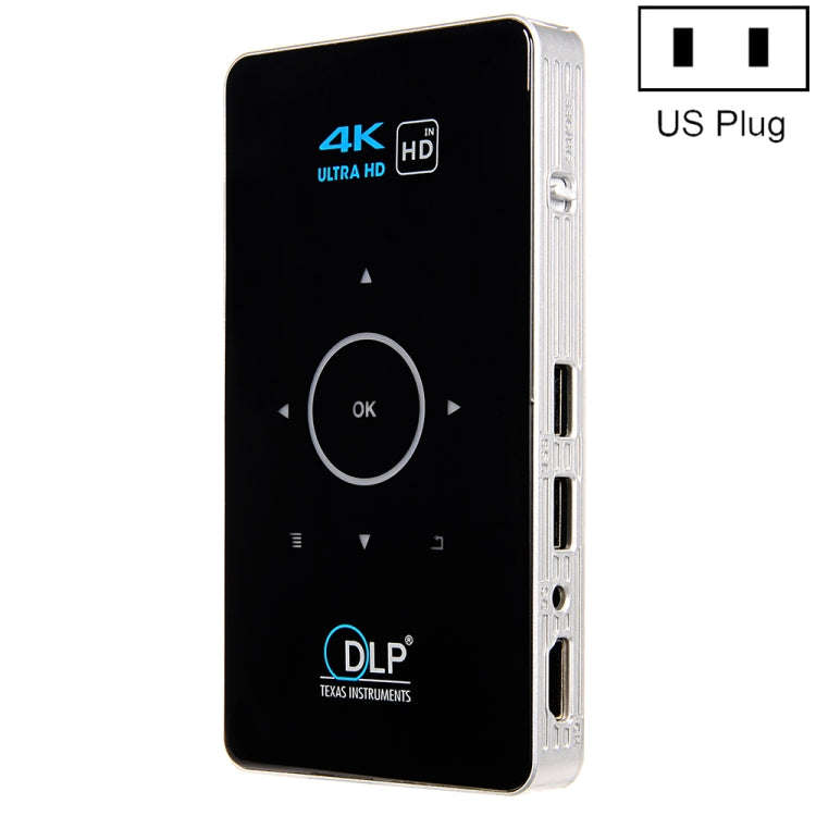 C6 1G+8G Android System Intelligent DLP HD Mini Projector Portable Home Mobile Phone Projector...