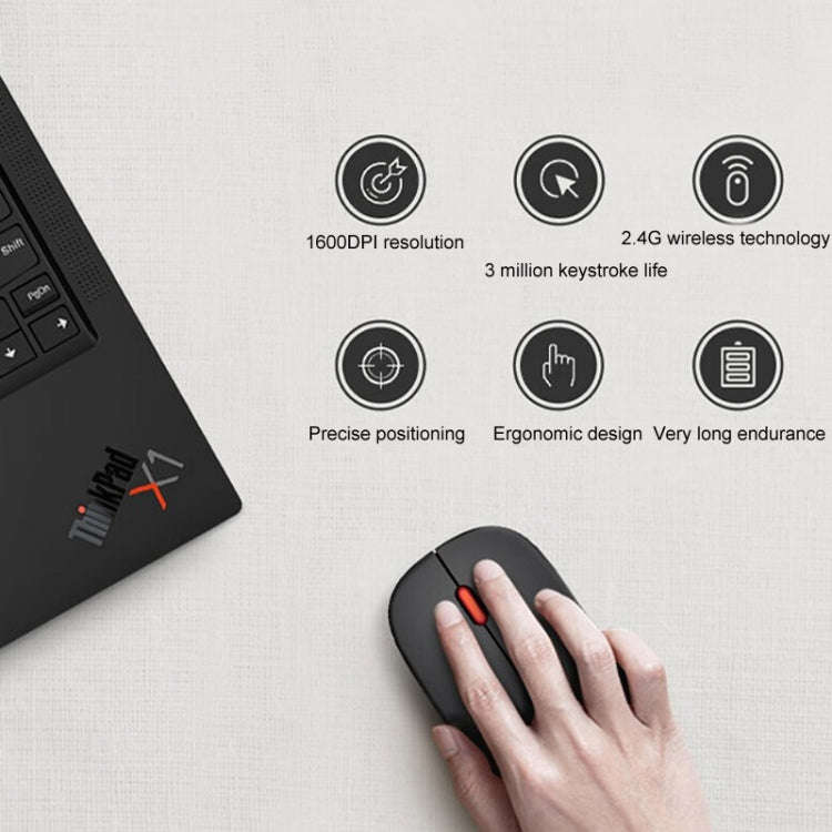 Lenovo Thinkplus M80 Office Lightweight Ergonomic Laptop Mouse, Specification: Wireless