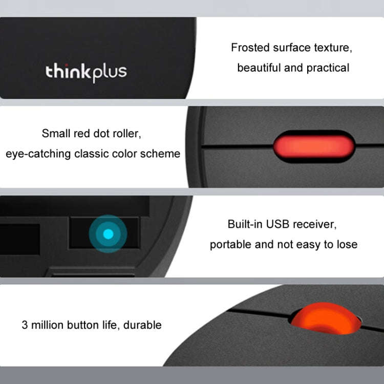 Lenovo Thinkplus M80 Office Lightweight Ergonomic Laptop Mouse, Specification: Wireless