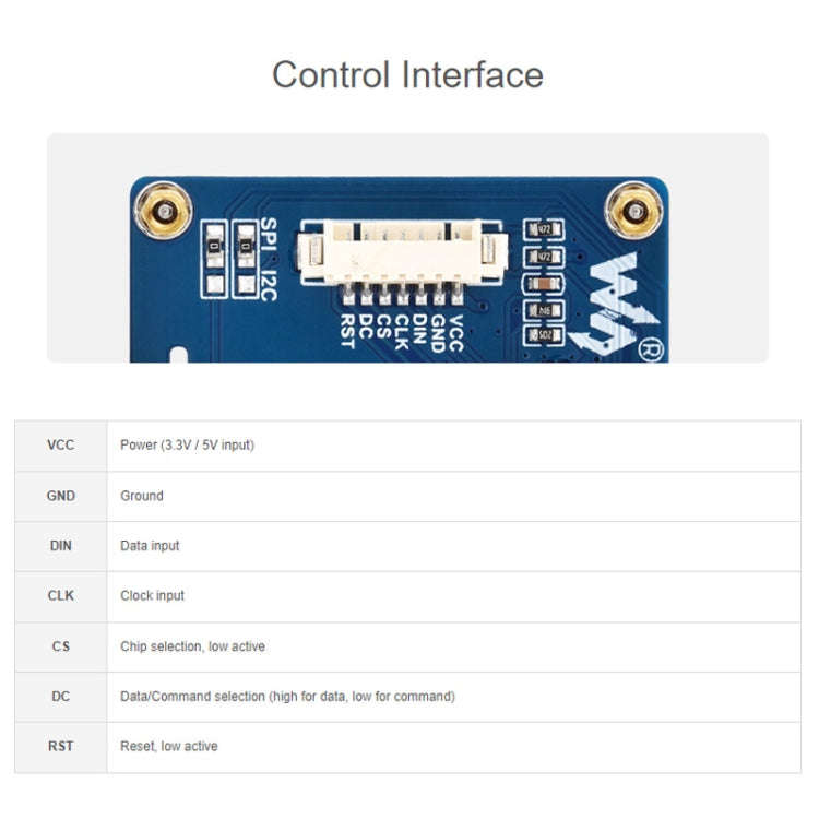 Waveshare 1.54 Inch OLED Display Module, 128×64 Resolution, SPI / I2C Communication(Blue)