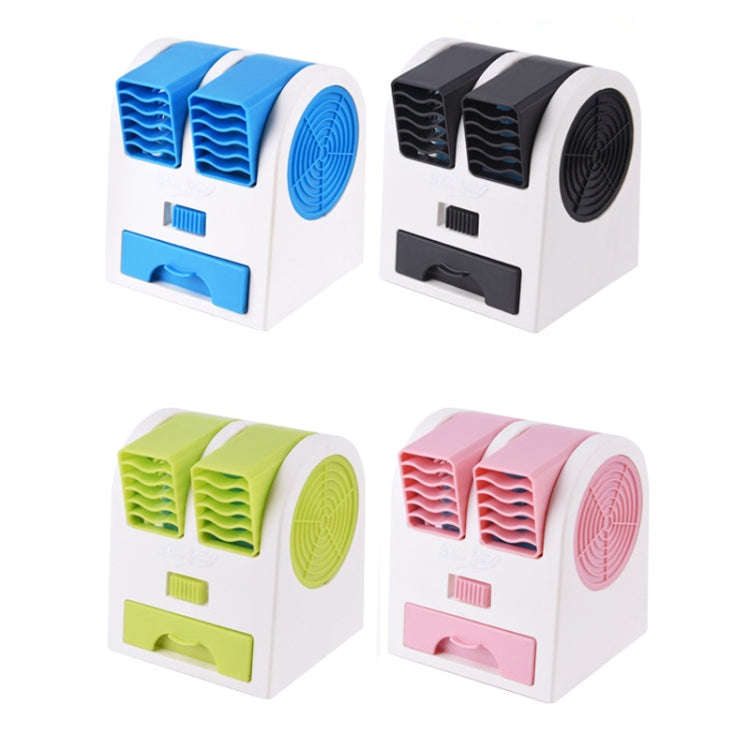 Mini Silent Dual-port Bladeless Cooling Fan(Green)