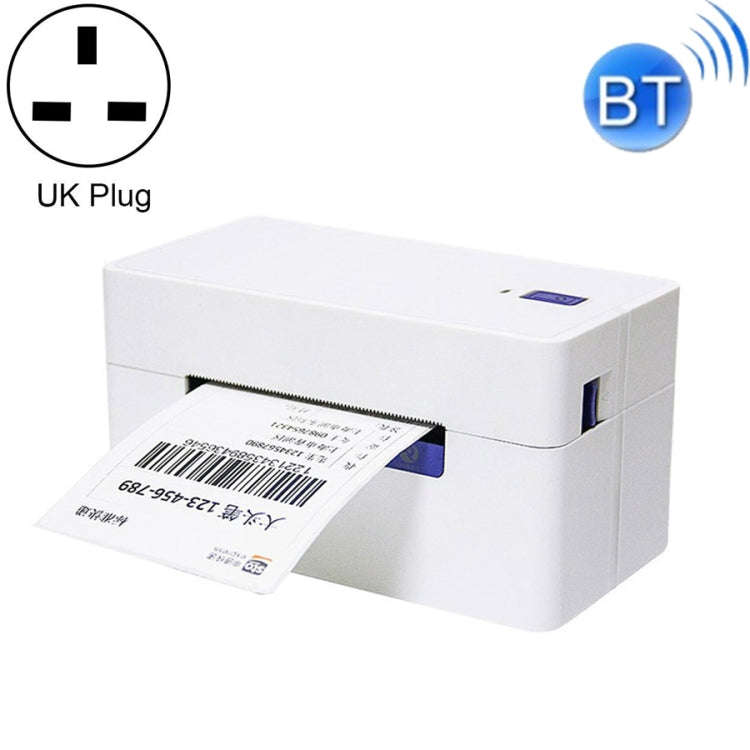 QIRUI 104mm Express Order Printer Thermal Self-adhesive Label Printer, Style:QR-488BT(UK Plug)