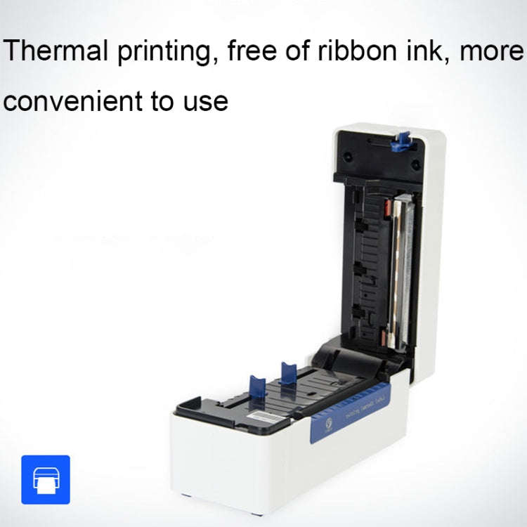 QIRUI 104mm Express Order Printer Thermal Self-adhesive Label Printer, Style:QR-488BT(US Plug)