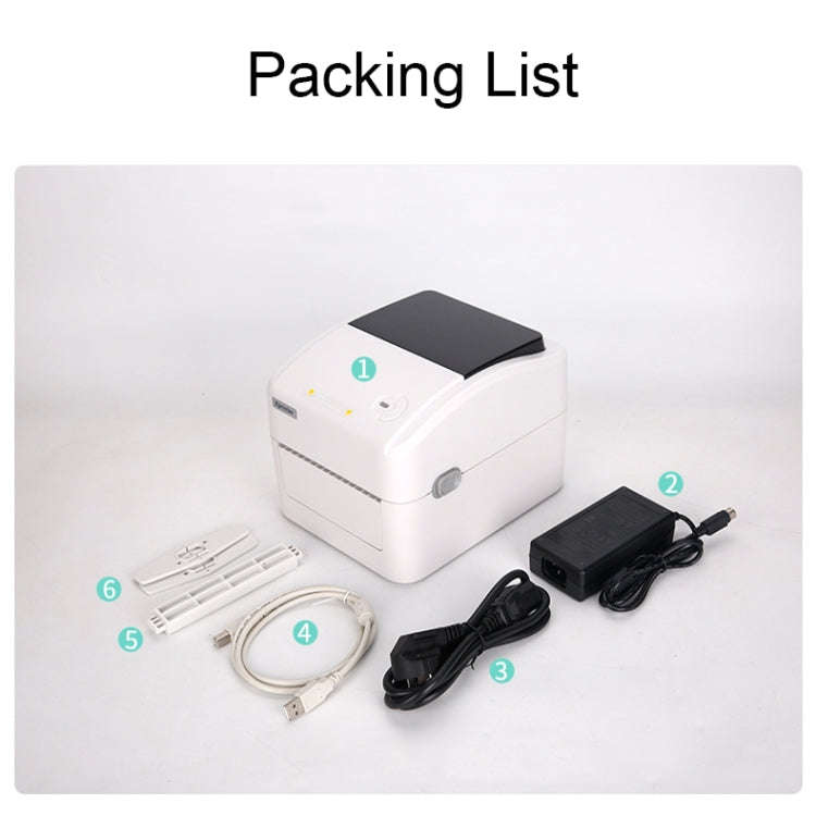 Xprinter XP-420B 108mm Express Order Printer Thermal Label Printer, Style:USB+Bluetooth(EU Plug)