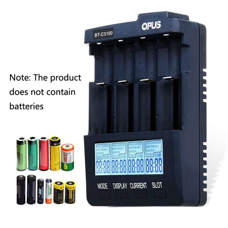 OPUS BT-C3100 Smart Smart Digital Intelligent 4-Slot Battery Charger(EU Plug)