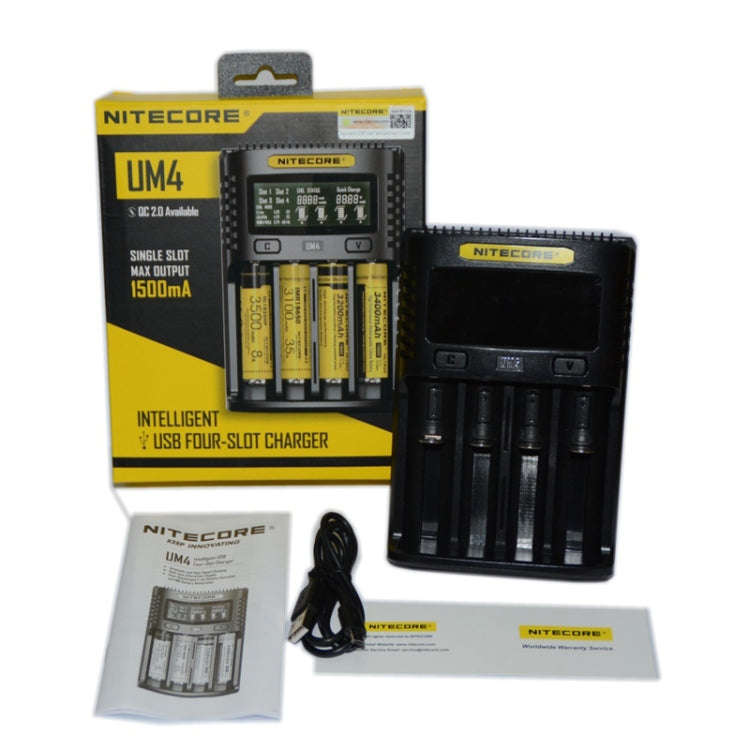 NITECORE Fast Lithium Battery Charger, Model: UMS4