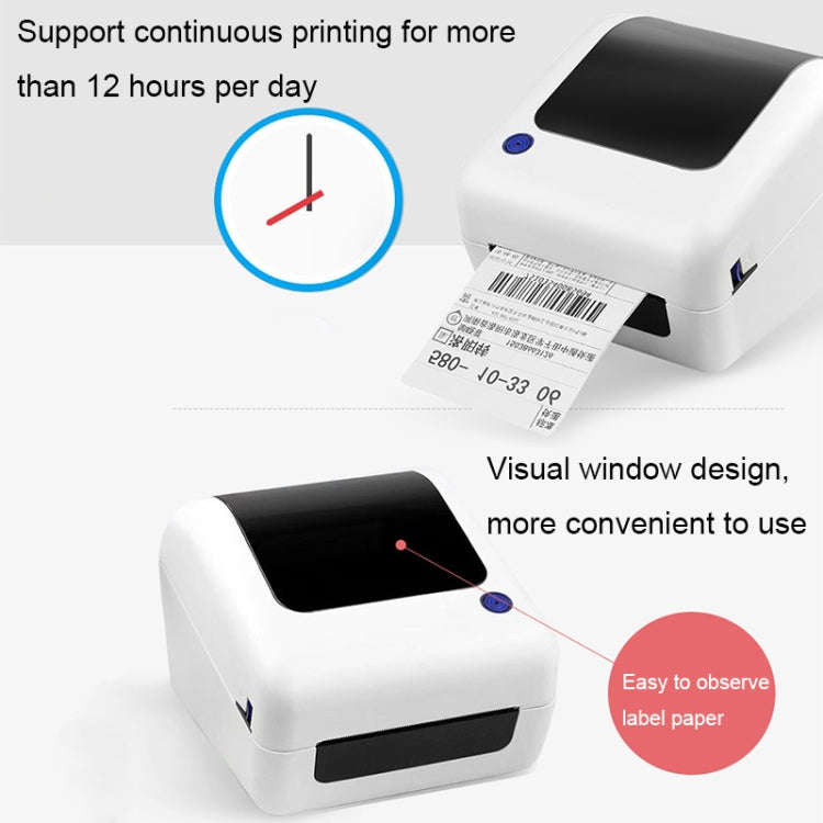 100mm Express Order Printer Thermal Self-adhesive Label Printing Machine, Style:IP486(AU Plug)