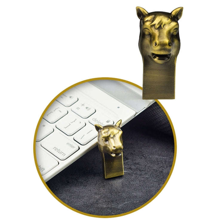 12ss USB 2.0 Zodiac Metal USB Flash Drives, Capacity:16GB(Horse)