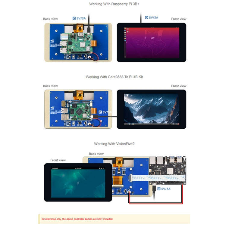 Waveshare 7 inch 800×480 IPS Capacitive Touch Display, DSI Interface, 5-Point Touch with Case
