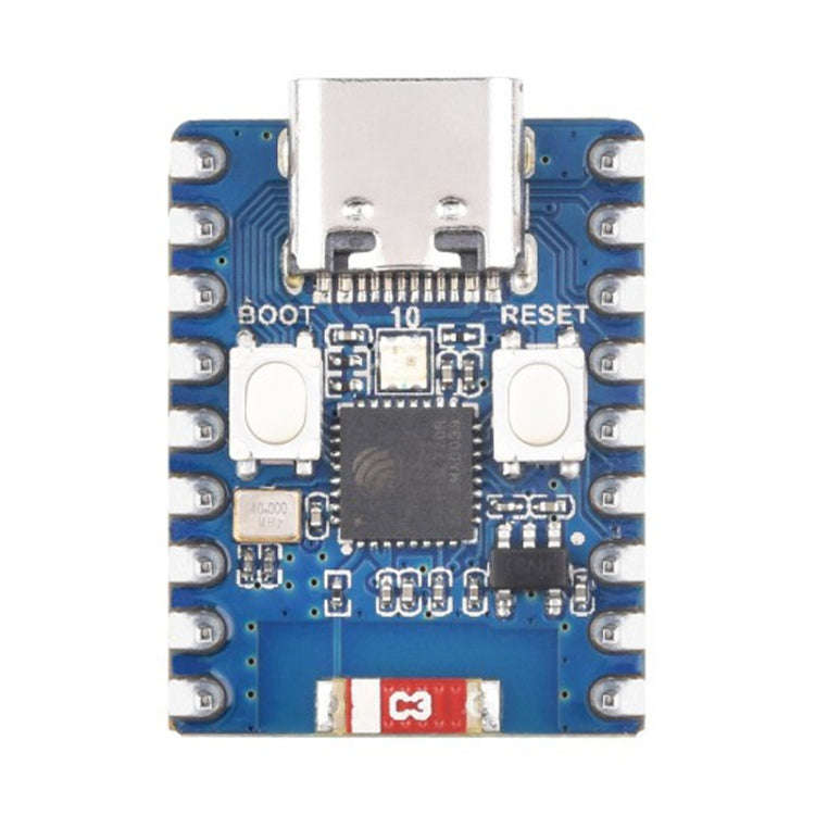 Waveshare 2.4GHz ESP32-C3 Mini Development Board, Based ESP32-C3FN4 Single-core Processor with He...
