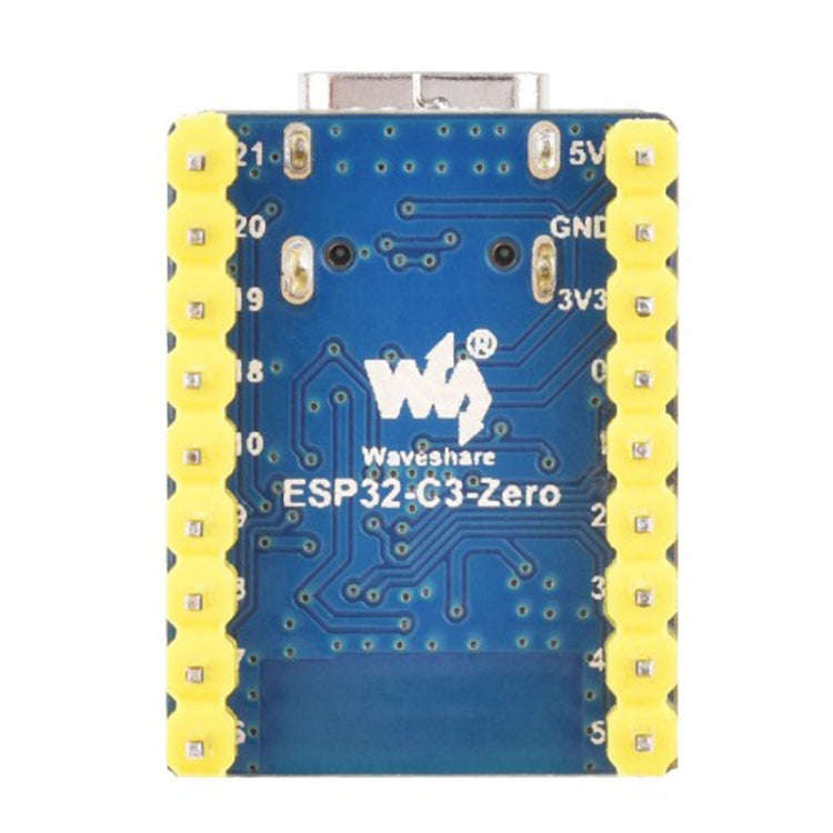 Waveshare 2.4GHz ESP32-C3 Mini Development Board, Based ESP32-C3FN4 Single-core Processor with He...