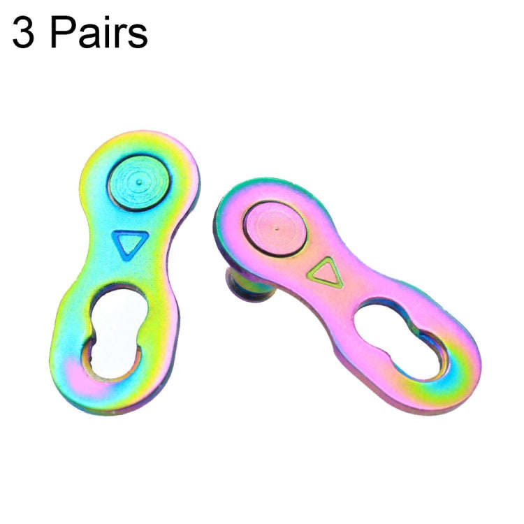 3 Pairs 6/7/8 Speed (Colorful) ZH405 Mountain Road Bicycle Chain Magic Buckle Chain Quick Release...
