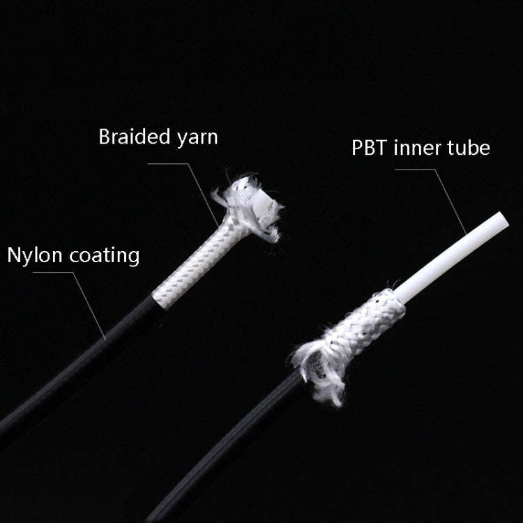 TRLREQ Mountain Bike Brake Tube 5mm Hydraulic Oil Disc Oil Brakes Braided Tube, Length: 3m (Black)