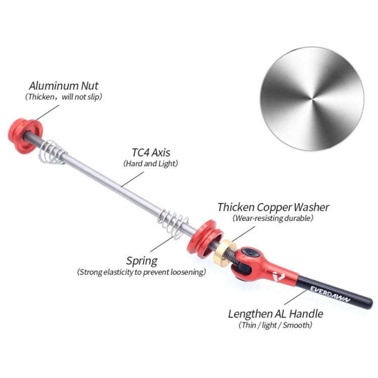 EVERDAWN Mountain Highway Bike Titanium Alloy Axis Quick Removal Rod Front And Rear Rollers Open ...
