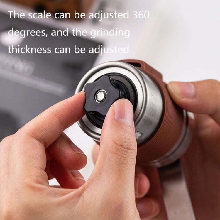Portable Hand Crank Coffee Machine Stainless Steel Manual Grinder(Medium)