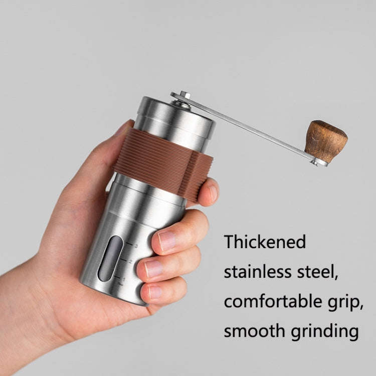 Portable Hand Crank Coffee Machine Stainless Steel Manual Grinder(Medium)