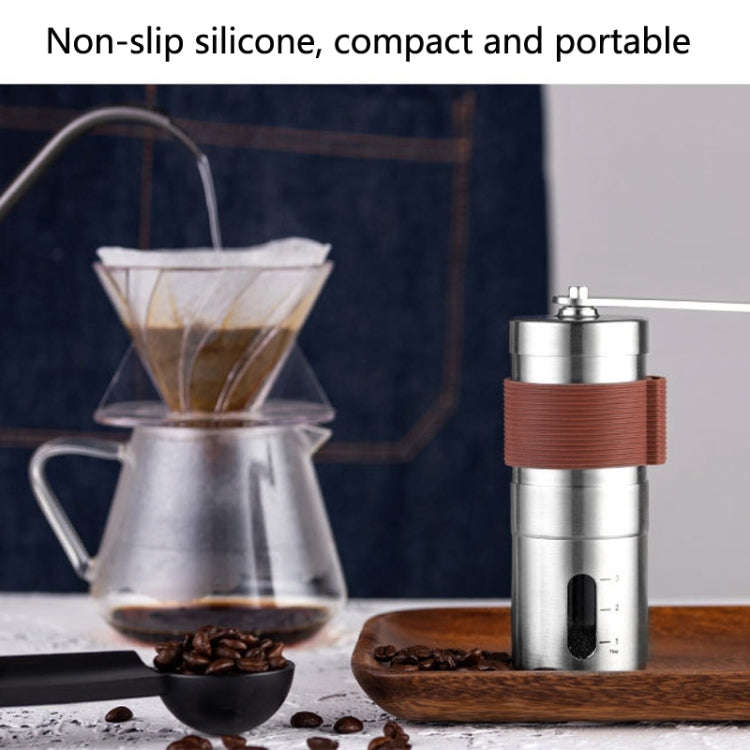 Portable Hand Crank Coffee Machine Stainless Steel Manual Grinder(Medium)