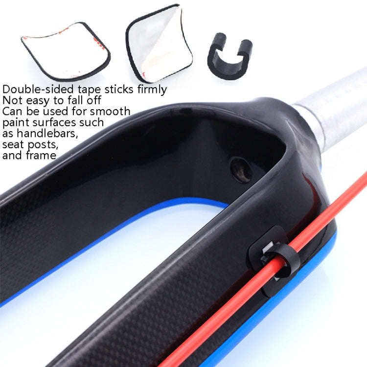 4 PCS Mountain Road Bicycle Hose Line Guide Adhesive Wire Seat Frame Cable Fixing C Buckle, Style...