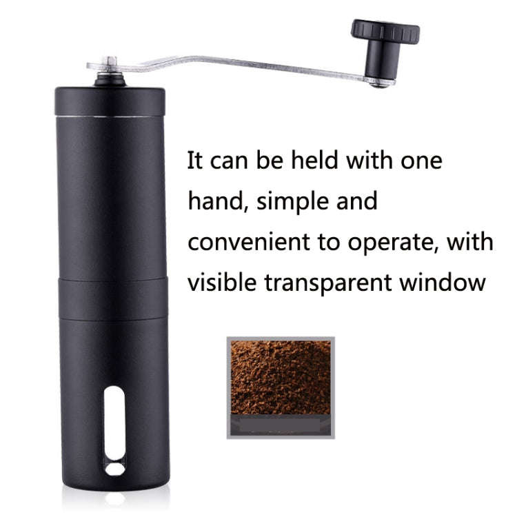 Hand Crank Coffee Machine Manual Pepper Mill Grinder(Mid Black)