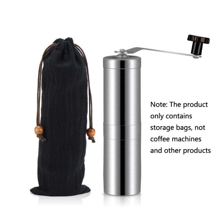 Portable Coffee Machine Shaker Grinder Storage Cotton Bag(Black)