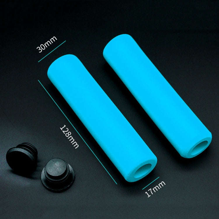 4 Pairs Mountain Folding Bicycle Silicone Foaming Sponge Handle Cover Rubber Shock Absorbing Anti...