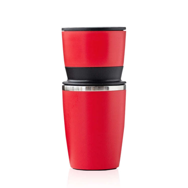 Portable Coffee Beans Grinder Home Hand-Cranked Coffee Machine Stainless Steel Grinder(Red)