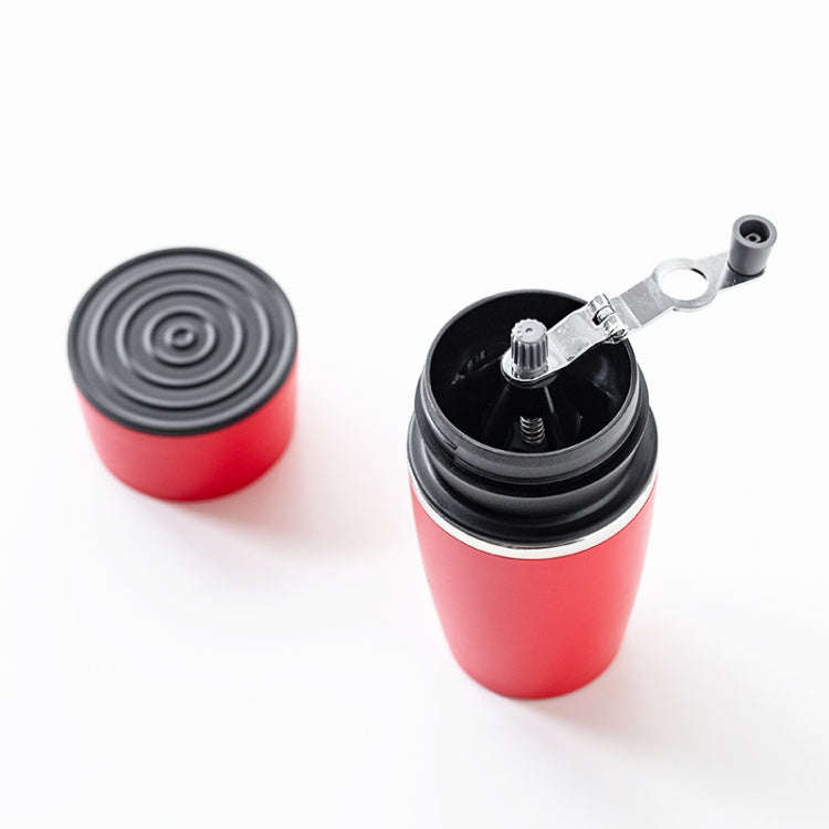 Portable Coffee Beans Grinder Home Hand-Cranked Coffee Machine Stainless Steel Grinder(Red)