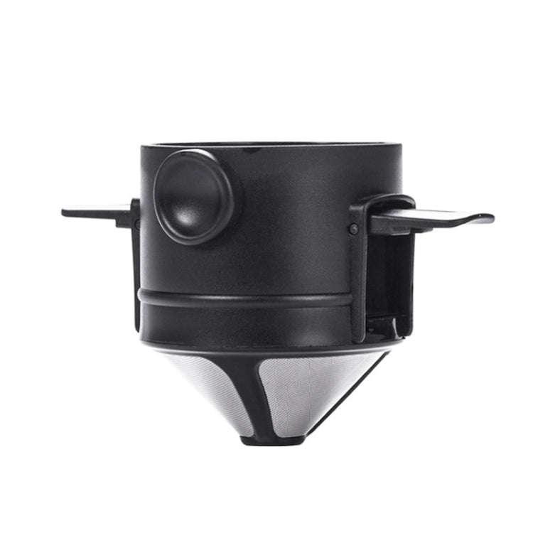 Coffee Filter Travel Convenient Foldable Double Filter(Black)