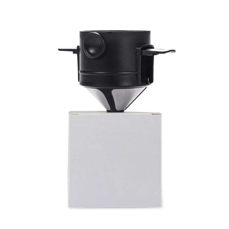Coffee Filter Travel Convenient Foldable Double Filter(Black)