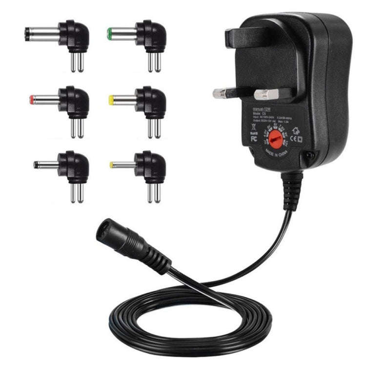 C5 3-12V 12W Adjustable Voltage Regulated Switch Power Supply Power Adapter Multifunction Charger...