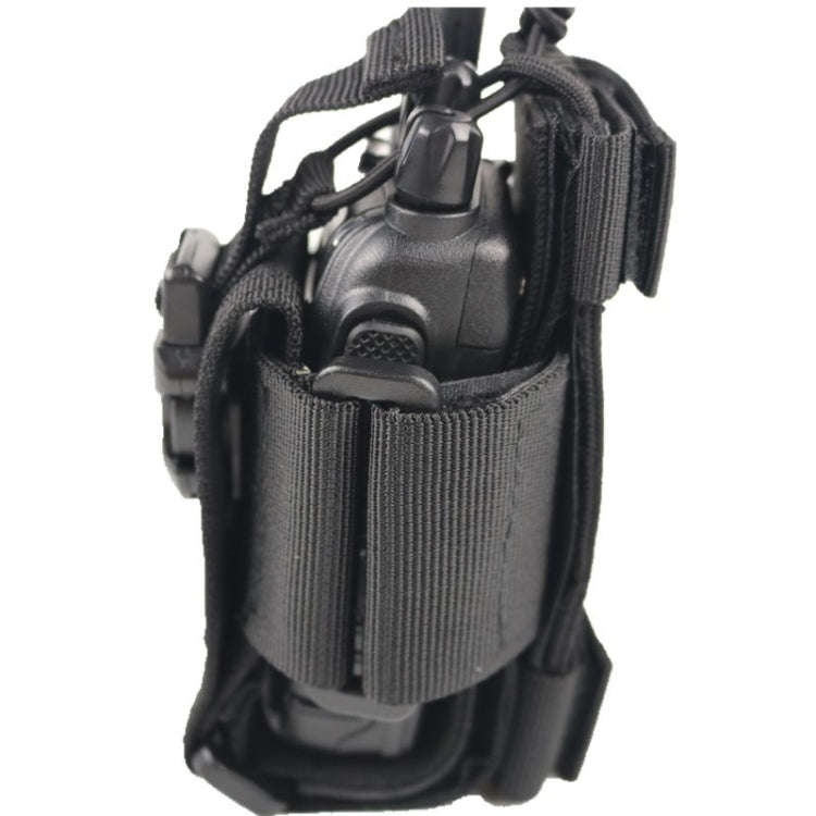 Outdoor Walkie Talkie Bag Mobile Phone Bag Mini Waist Bag Free Size(Black)