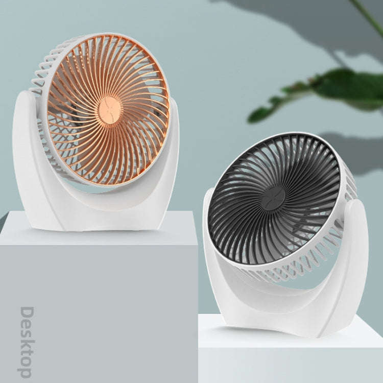 USB Desktop Fan Mini Home Dormitory Portable Fan, Colour: U Type (Black)