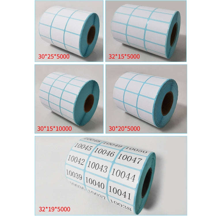 Three-Proof Thermal Paper Three-Row Bar Code Non-Adhesive Printing Paper, Size: 30 x 20mm (10000 ...