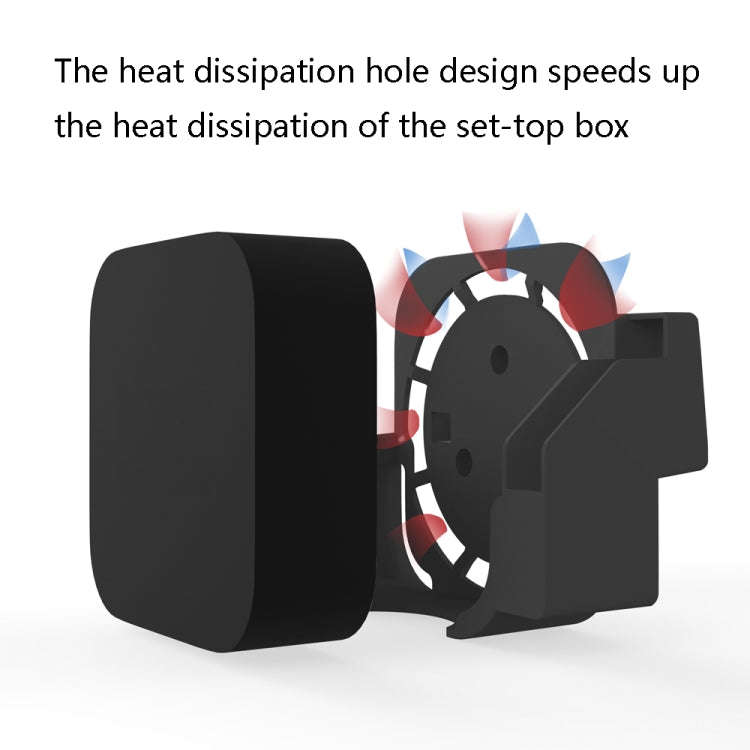 JV06T Set Top Box Bracket + Remote Control Protective Case Set for Apple TV(Black + Fluorescent G...