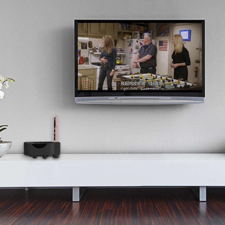 JV06T Set Top Box Bracket + Remote Control Protective Case Set for Apple TV(White + Black)