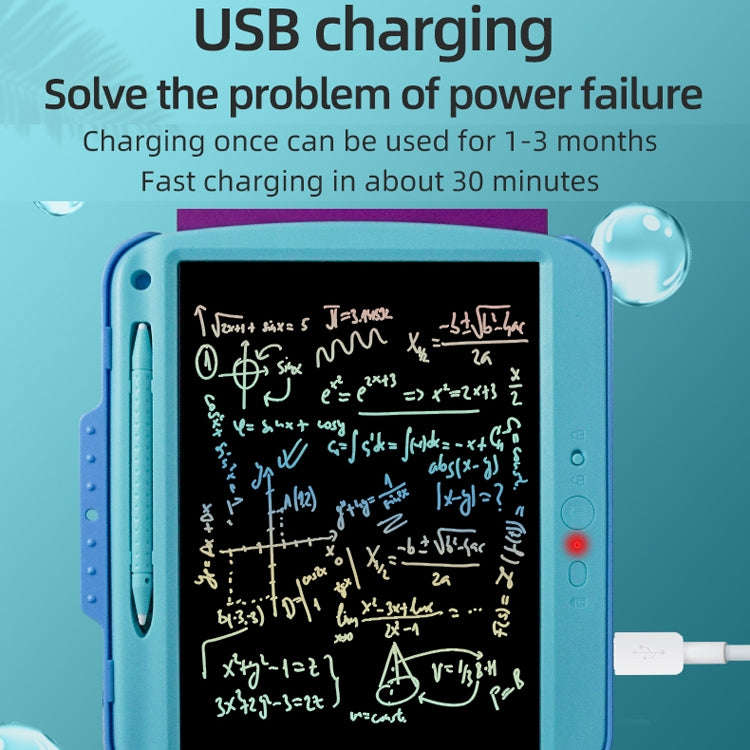 9 Inch Charging LCD Copy Writing Panel Transparent Electronic Writing Board, Specification: Color...