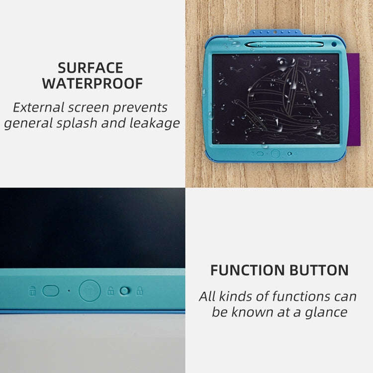 9 Inch Charging LCD Copy Writing Panel Transparent Electronic Writing Board, Specification: Color...