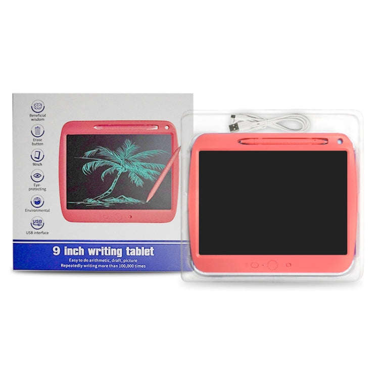 9 Inch Charging LCD Copy Writing Panel Transparent Electronic Writing Board, Specification: Color...