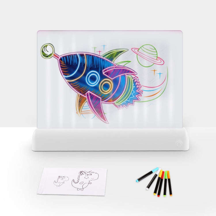 3D Painting Fluorescent Plate LED Shining Puzzle Children Graffiti Panel Handwritten Message Boar...