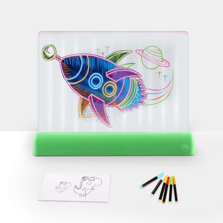 3D Painting Fluorescent Plate LED Shining Puzzle Children Graffiti Panel Handwritten Message Boar...