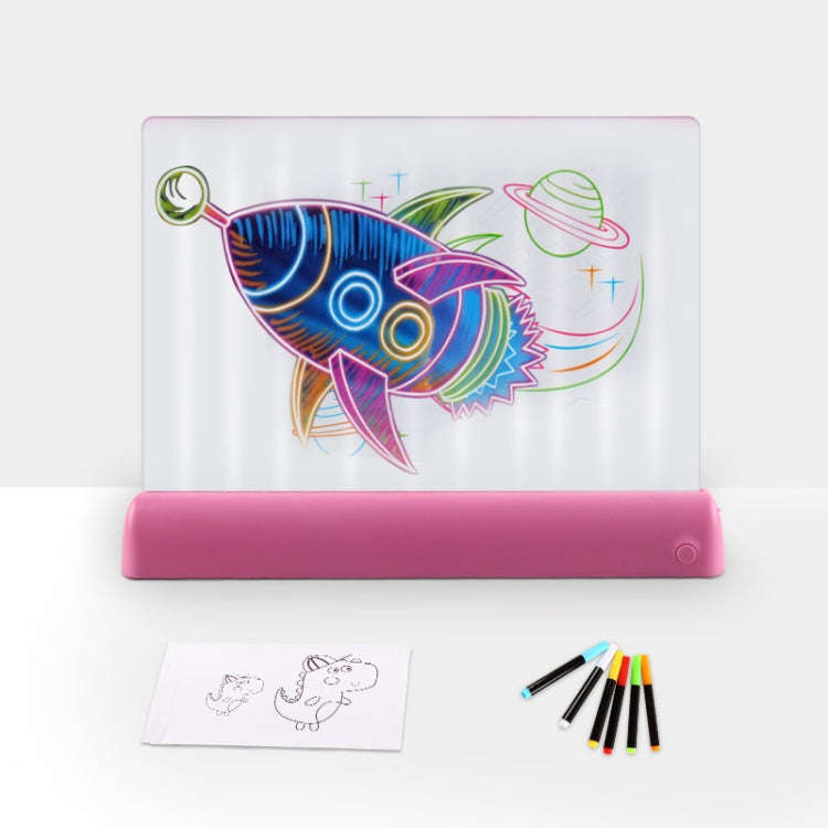 3D Painting Fluorescent Plate LED Shining Puzzle Children Graffiti Panel Handwritten Message Boar...