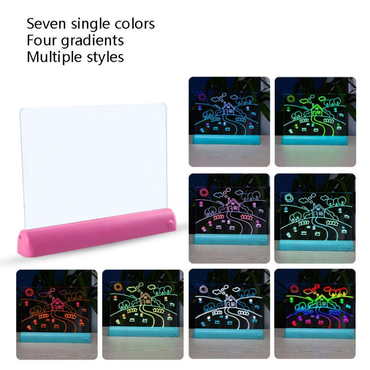 3D Painting Fluorescent Plate LED Shining Puzzle Children Graffiti Panel Handwritten Message Boar...