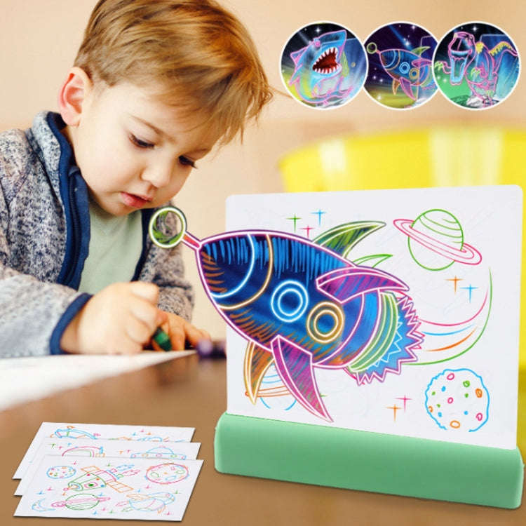 3D Painting Fluorescent Plate LED Shining Puzzle Children Graffiti Panel Handwritten Message Boar...
