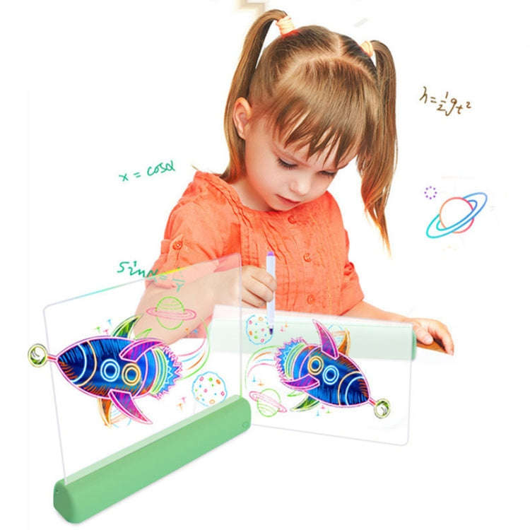 3D Painting Fluorescent Plate LED Shining Puzzle Children Graffiti Panel Handwritten Message Boar...