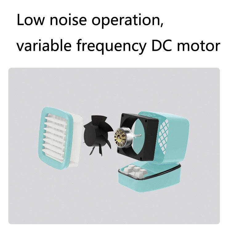 A5 Mini Humidifying Refrigeration Air Conditioning Fan USB Home Desktop Water Cooling Fan(Ivory C...