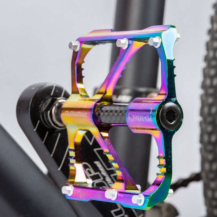 1 Pair PROMEND Three Peilin Bearing Aluminum Alloy CNC Bicycle Colorful Pedal PD-M86CY