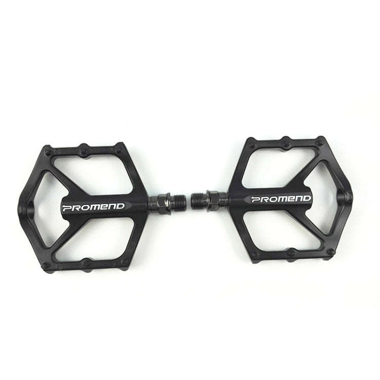 1 Pair PROMEND PD-M46 Bicycle Pedal Aluminum Alloy CNC Bearing Palin Pedal(Black)
