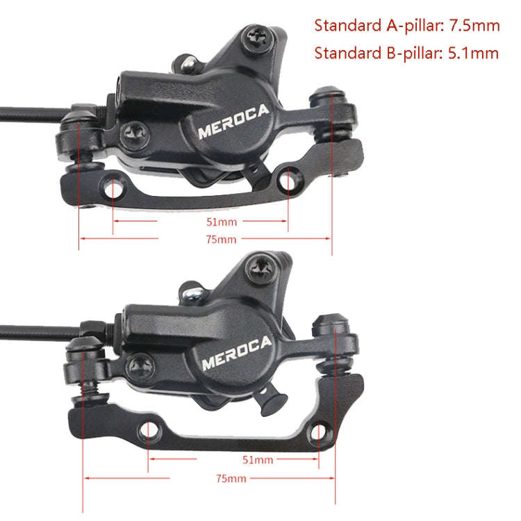 Meroca M800 Bicycle Brake Mountain Bike Universal Bilateral Brake Oil Pressure Disc Brake, Style:...